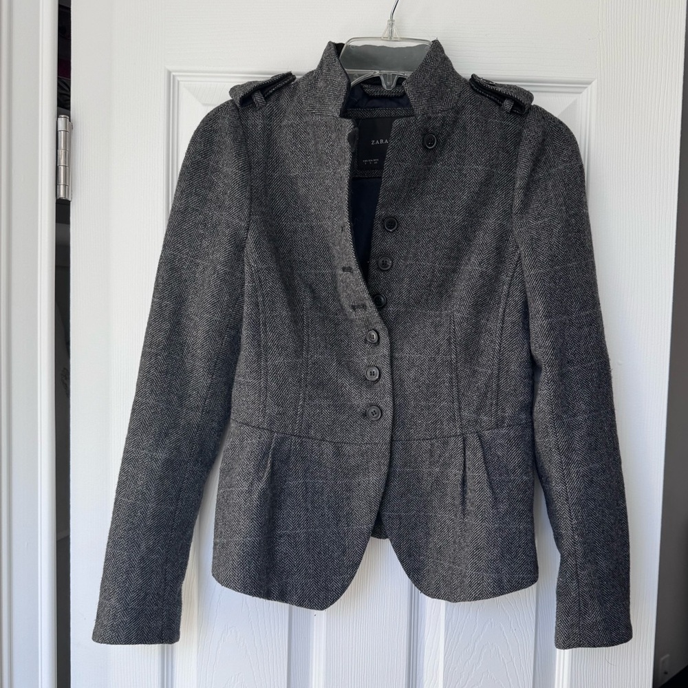 Zara Tweed Jacket in Grey